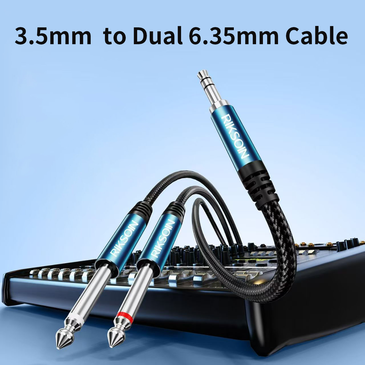 3.5mm TRS to Dual 6.35mm TS Br - огляд і ціна Audio Splitter Y