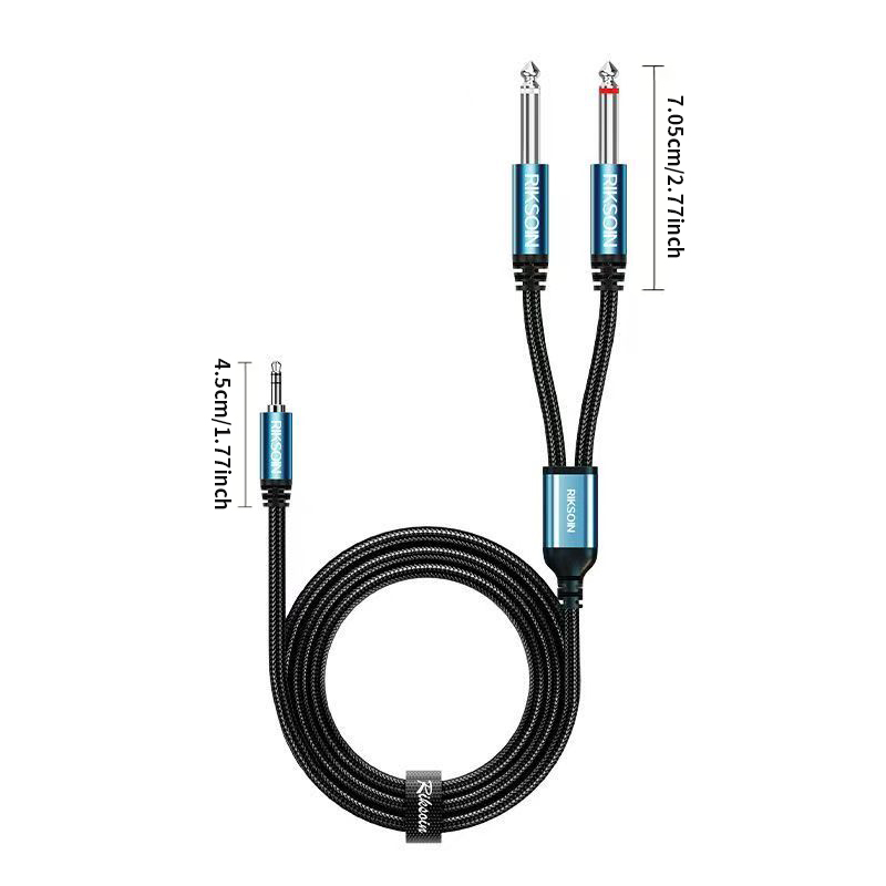 3.5mm TRS to Dual 6.35mm TS Br - огляд і ціна Audio Splitter Y