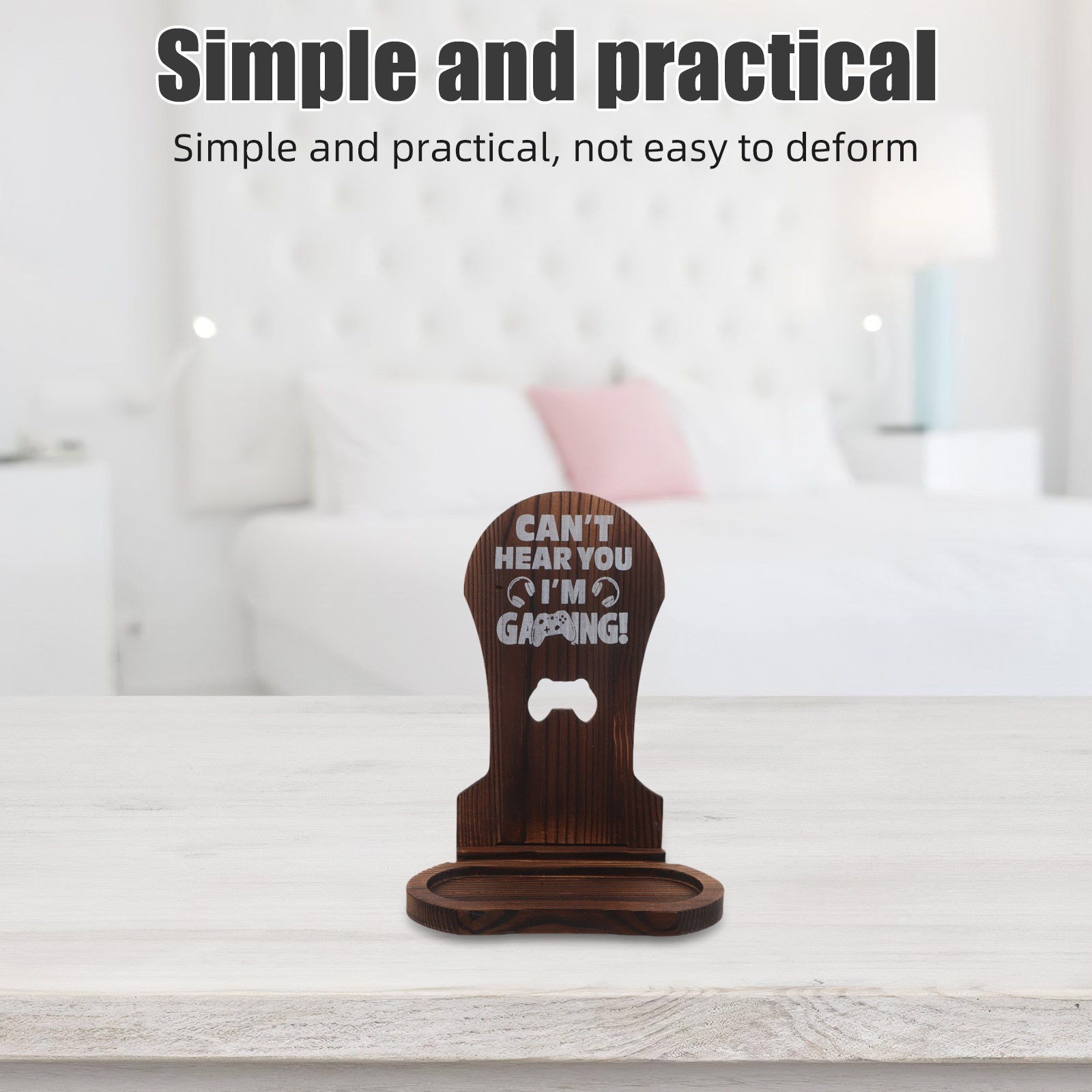 Gaming Headphone Stand Wood De - огляд і ціна Headphone Stand Desk