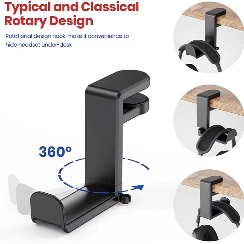 360° Rotating Headphone Stand  - огляд і ціна Headphone Stand Desk