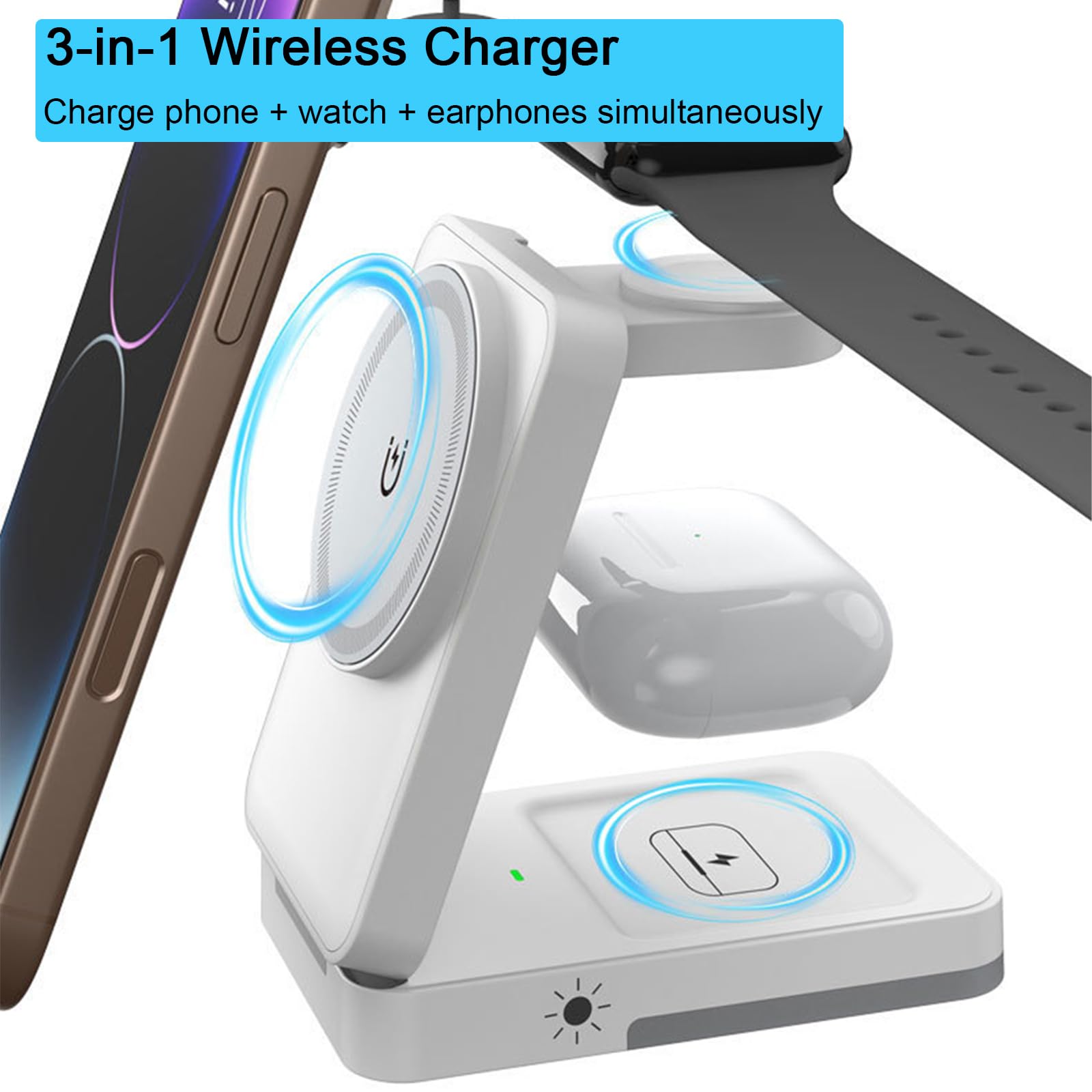 3-in-1 Foldable Wireless Charg - огляд і ціна Usb C Earphone