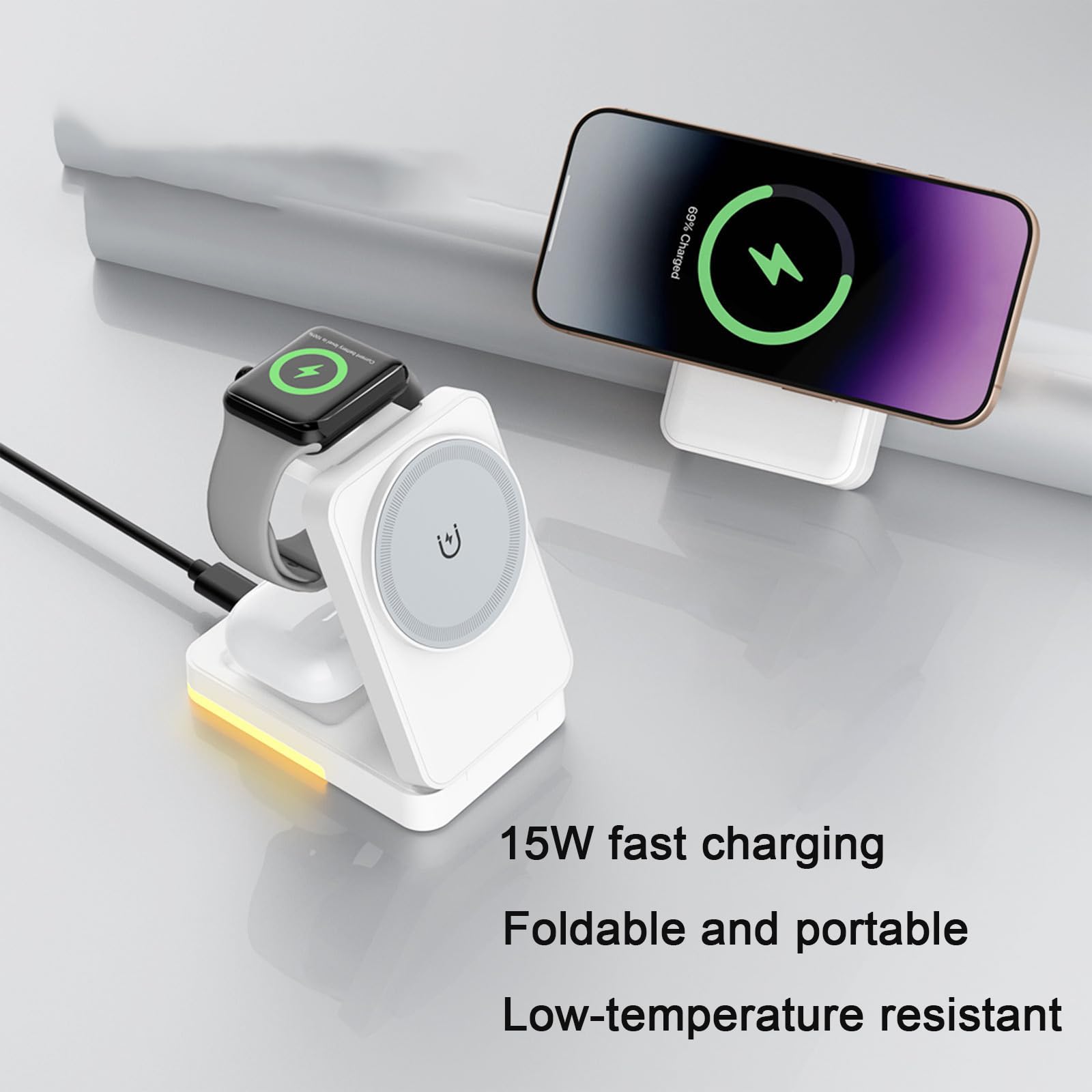 3-in-1 Foldable Wireless Charg - огляд і ціна Usb C Earphone